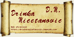 Drinka Mičetanović vizit kartica